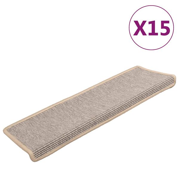 vidaXL Stufenmatten 15 Stk. 65x21x4 cm Silber Rechteckiger Rand