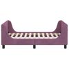 vidaXL Kinderbettgestell mit Kopfteil Lila 80 x 160 cm Samt