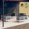 vidaXL 8-tlg. Garten-Lounge-Set mit Anthrazit Kissen Kiefernholz