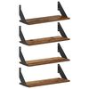 vidaXL Wandregale 4 stk. Altholz 50 x 20 x 17 cm