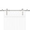 vidaXL Schiebetür-Beschlagsatz 200 cm Edelstahl Silbern