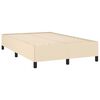 vidaXL Bettgestell ohne Matratze Creme 120x190 cm Stoff