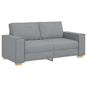 vidaXL 2-Sitzer Sofa Hellgrau 180x78x84 cm Stoff