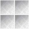 vidaXL Treppe Tritt 4 stk. 20 x 20 cm Silber Aluminium Quadratisch