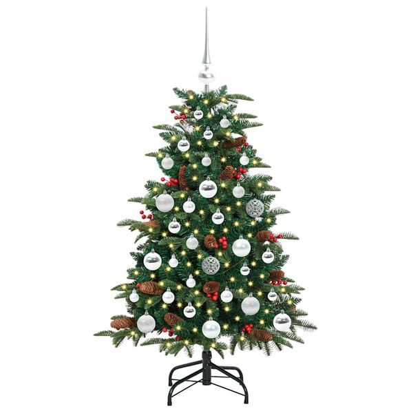 vidaXL K&uuml;nstlicher Weihnachtsbaum mit 150 LEDs mit St&auml;nder Gr&uuml;n 120 cm