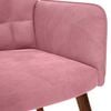 vidaXL Schaukelstuhl mit Hocker Pink Velvet