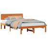 vidaXL Bettrahmen Wachsbraun 140 x 190 cm Massives Kiefernholz