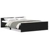 vidaXL Bettgestell ohne Matratze Schwarz Eichen-Optik 160x200 cm