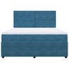 vidaXL Boxspringbett mit Matratze Dunkelblau 180x200 cm Samt