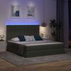 vidaXL Bett mit Stauraum und LED Dunkelgrau 160 x 200 cm Polyester