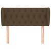 vidaXL Kopfteil mit Ohren Dunkelbraun 103x23x78/88 cm Stoff