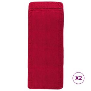 vidaXL Strandt&uuml;cher 2 Stk. Burgunder 60x135 cm Stoff 400 GSM