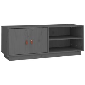 vidaXL TV-Schrank Grau 105x34x40 cm Massivholz Kiefer