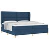 vidaXL Boxspringbett mit Kopfteil Blau 200 x 200 cm Stoff