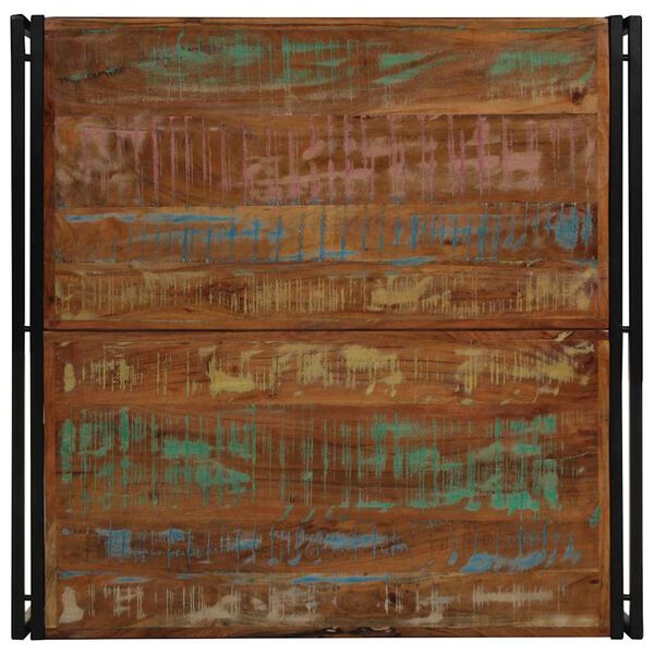 vidaXL Couchtisch Mehrfarbig 100x100x35 cm Altholz Massivholz