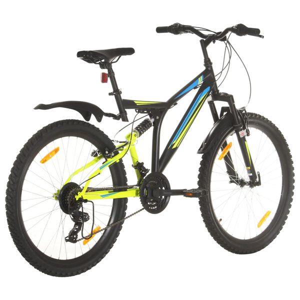 vidaXL Mountainbike 21 Gang 26 Zoll Rad 49 cm Schwarz