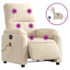 vidaXL Massagesessel Elektrisch Beige Mikrofasergewebe
