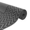 vidaXL Outdoor-Teppich Chevron ARAKIL Schwarz und Grau 600 x 300 cm