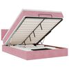 vidaXL Ottoman-Bett mit Matratze & LEDs Rosa 140x190 cm Samt