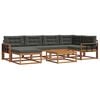 vidaXL Outdoor-Sofagarnitur 7 Stk. Natur und Anthrazit
