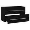 vidaXL Waschbeckenunterschrank Schwarz 80x38,5x48 cm Holzwerkstoff