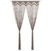 vidaXL Makramee Vorhang Taupe 140x240 cm Baumwolle