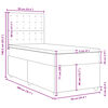 vidaXL Boxspringbett mit Matratze Creme 90x200 cm Stoff