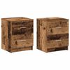 vidaXL Nachttische 2 Stk. mit 2 Schubladen Altholz-Optik 40x36x50 cm