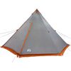 vidaXL Tipi-Familienzelt 8 Personen Grau und Orange Wasserdicht