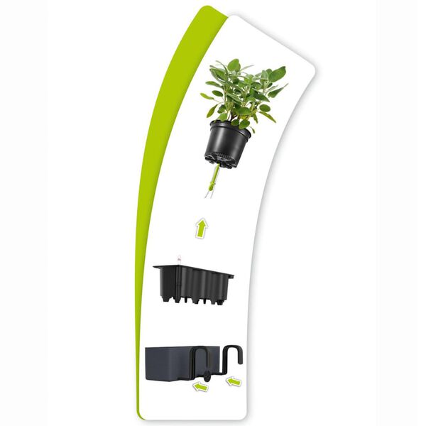 LECHUZA Blumenkasten CUBE color triple mit Halter Anthrazit 13684