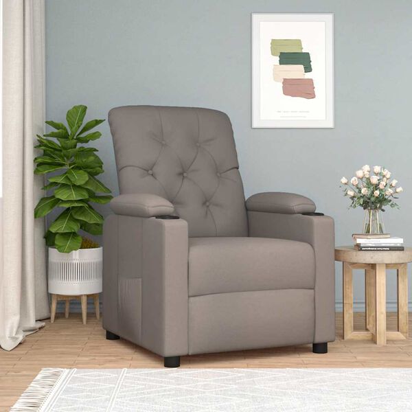 vidaXL Relaxsessel Taupe Stoff