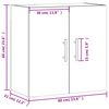 vidaXL Wandschrank Sonoma-Eiche 60x31x60 cm Holzwerkstoff