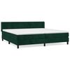 vidaXL Boxspringbett mit Matratze Dunkelgr&uuml;n 200x200 cm Samt