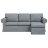 vidaXL Sofa Hellgrau 215 x 138 x 80 cm Stoff