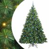 vidaXL K&uuml;nstlicher Weihnachtsbaum mit 300 LEDs Gr&uuml;n 210 cm PE und PVC