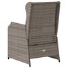vidaXL Gartenbank mit Kissen 2 pcs Grau Poly Rattan