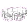 vidaXL Gartensofa-set mit Kissen 7 pcs Schwarz Aluminium
