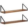 vidaXL Wandregale 2 stk. Altholz 60 x 16 x 15,5 cm