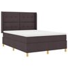 vidaXL Boxspringbett mit Matratze Dunkelbraun 140 x 190 cm Stoff