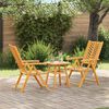 vidaXL Garten Essgruppe 3 pcs Braun Massivholz Akazie