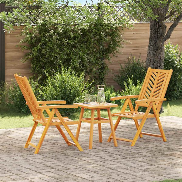 vidaXL Garten Essgruppe 3 pcs Braun Massivholz Akazie