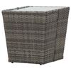 vidaXL 3-tlg. Bistro-Set Poly Rattan und Glas Grau
