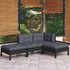 vidaXL 4-tlg. Garten-Lounge-Set mit Kissen Kiefer Massivholz
