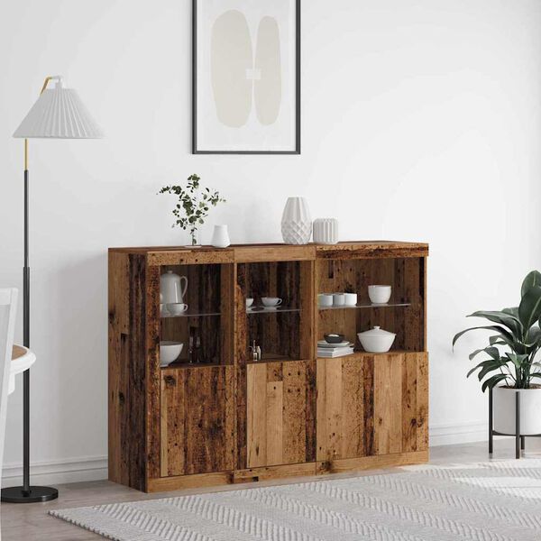 vidaXL Sideboard Altholz 142,5 x 37 x 100 cm Holzwerkstoff