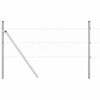 vidaXL Zaunpfosten Silber 25 x 0,6 m (36 mm Maschen) Stahl