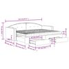 vidaXL Tagesbett Ausziehbar mit Schubladen Gelb 80x200 cm Samt