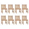 vidaXL Gartenst&uuml;hle 8 Stk. mit Kissen Massivholz Teak