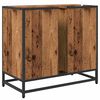 vidaXL Badezimmerschrank mit T&uuml;r Altholz 65 x 33 x 60 cm Holzwerkstoff