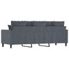 vidaXL 3-Sitzer-Sofa Dunkelgrau 180 cm Samt