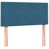 vidaXL Boxspringbett mit Matratze Dunkelblau 100x220 cm Samt